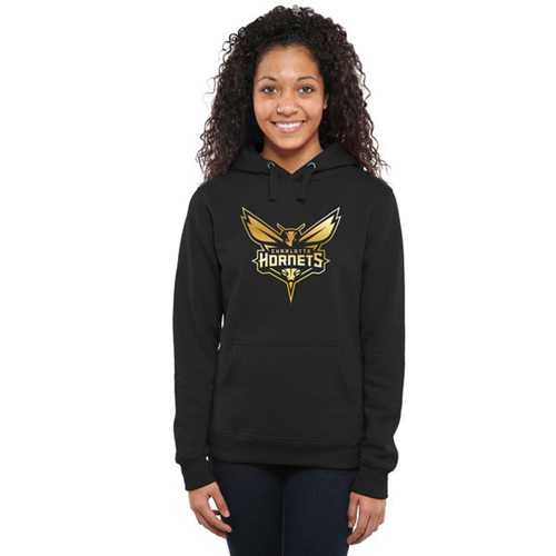 WoCharlotte Hornets Gold Collection Pullover Hoodie Black